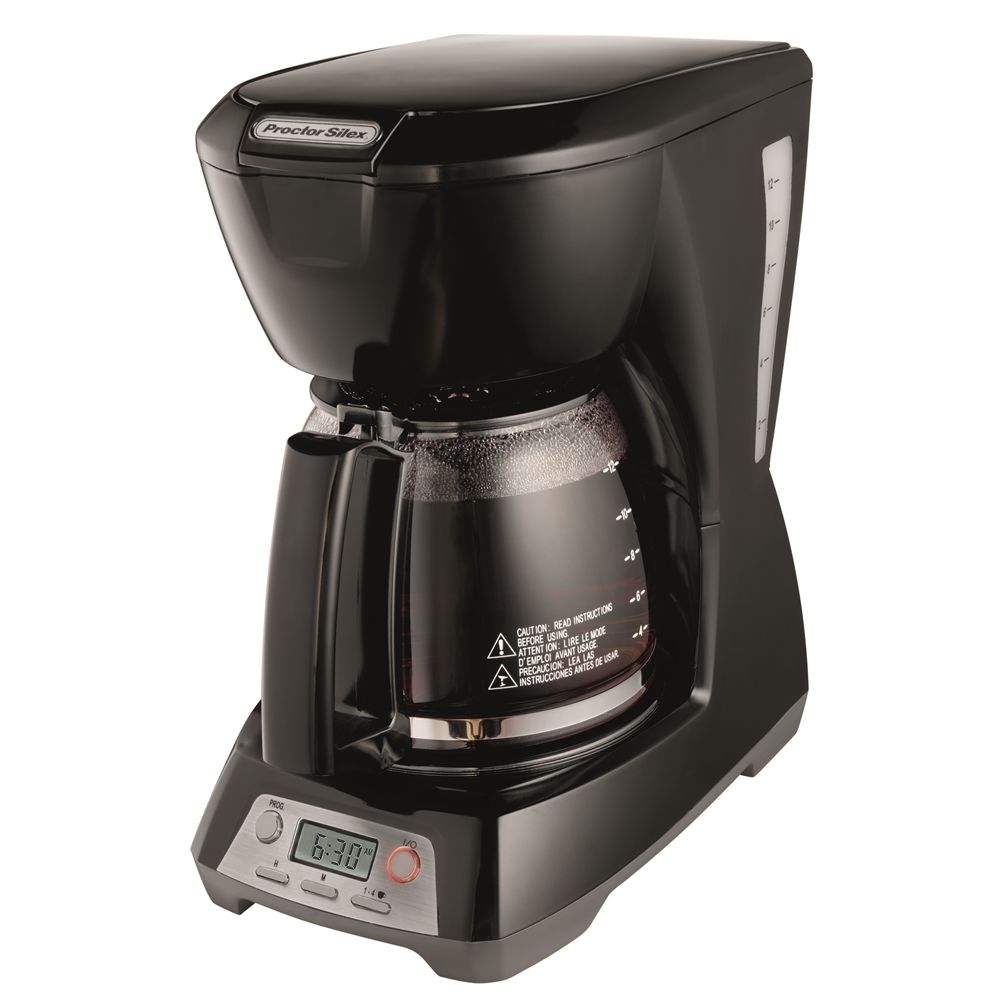 Proctor Silex® Programmable 12-Cup Coffeemaker, Black